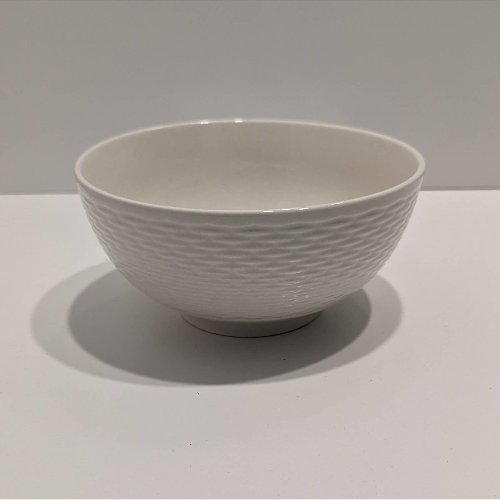 Mason White Weave Ceramic Cereal Bowls (Set of 4, with Original Box) - Picture 2 of 9